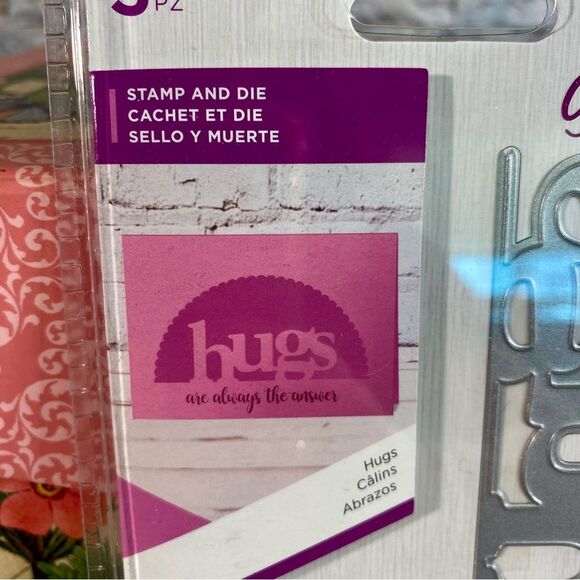 Gemini Crafters Companion Hugs Stamp Die Set 3.5 by 1.5 Card Making Scrapbooks - Picture 2 of 4